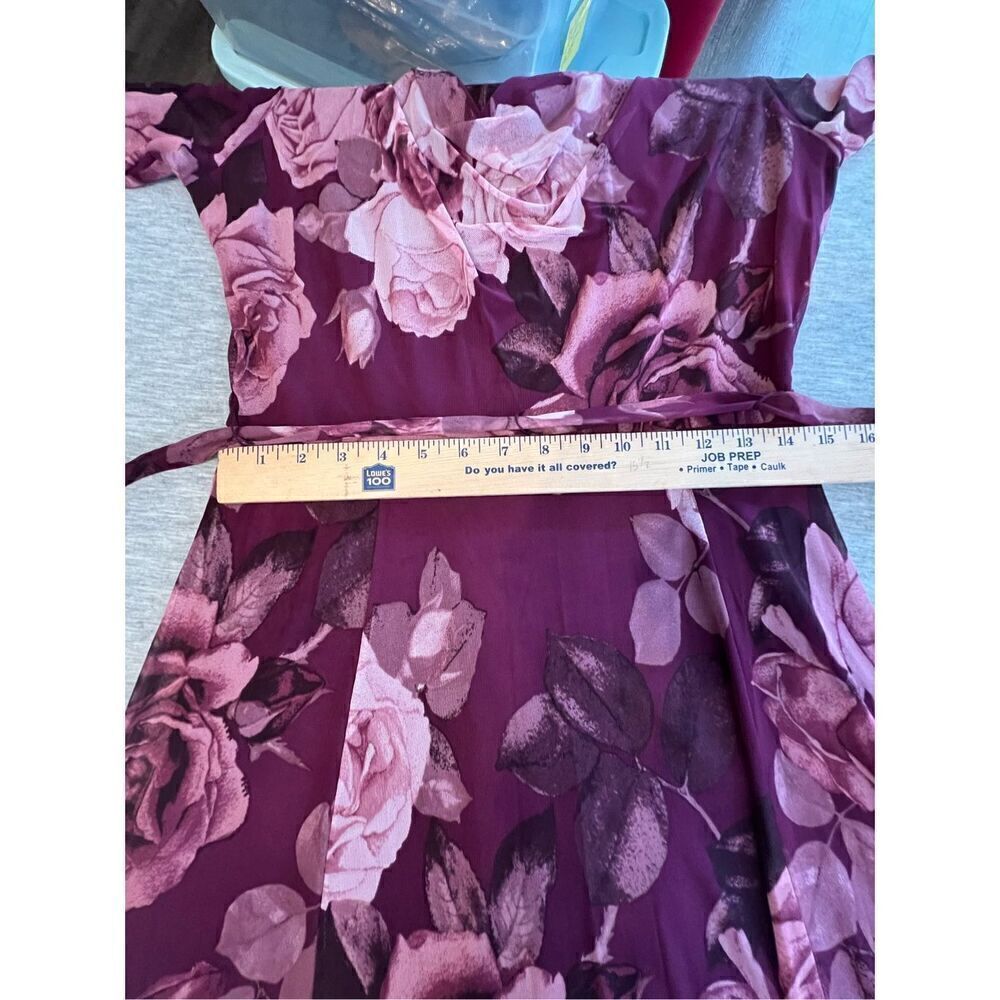 Enfocus Studio dress size 6 floral roses pink purple - Picture 7 of 8